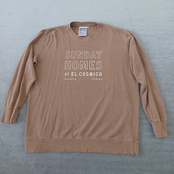 Jungmaven T Shirt Women XXL Brown Pullover Hemp Long Sleeve Marfa Crew Neck - Picture 8 of 8